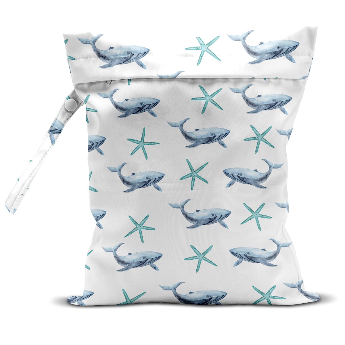zcyxuuw Wet Bag Wet Dry Bag Wet Bag for Swimsuit Travel Beach Pool Diapers Dirty Yoga Gym Clothes Makeup Bag Waterproof Reusable Beach Bag Ocean Decor Starfish Sea Horse Anchor