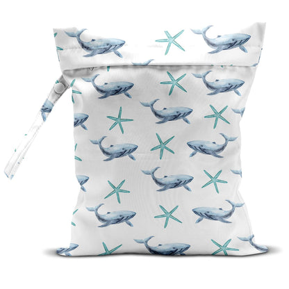 zcyxuuw Wet Bag Wet Dry Bag Wet Bag for Swimsuit Travel Beach Pool Diapers Dirty Yoga Gym Clothes Makeup Bag Waterproof Reusable Beach Bag Ocean Decor Starfish Sea Horse Anchor